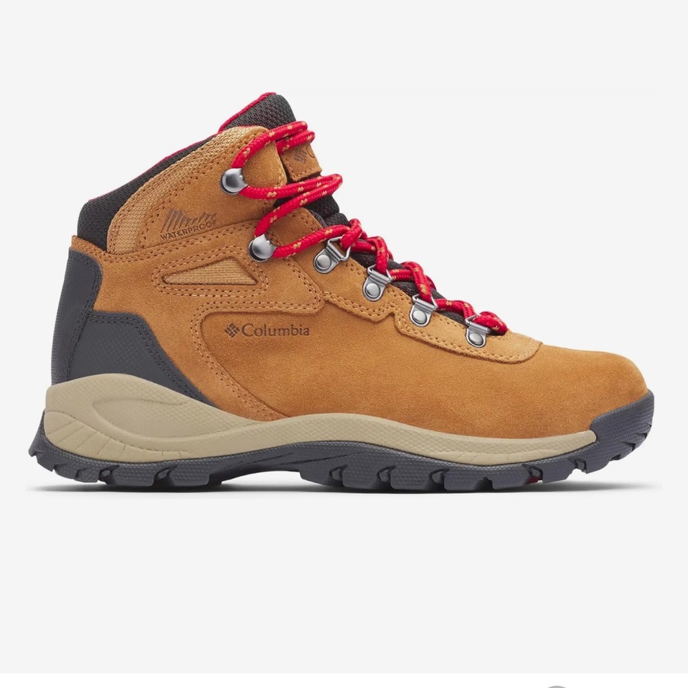 SOLD Columbia Brown Hiking Boots with Red Accents